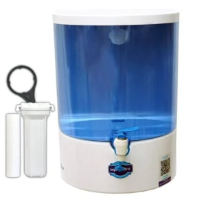 Dolphin 5 Stage RO Water Purifier 9L | RO + Copper + B12 Alkaline + TDS Controller | Table Top / Wall Mount | Suitable for Borewell & Tanker Water | White & Blue